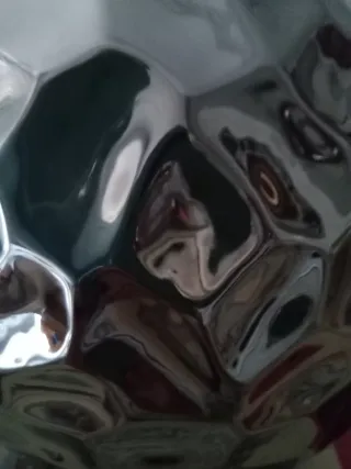 Jarrón decorativo plateado