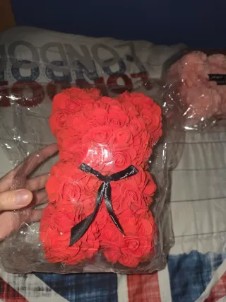 Orsetto di Rose Rosse Eterne (25cm) | Idea Regalo