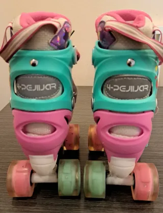 Patines 4 ruedas unicornio y arcoíris