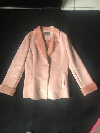 Chaqueta Yera Piel vuelta rosa Talla 44