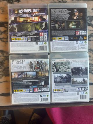Lote 4 Juegos PS3: Resident Evil, L.A. Noire