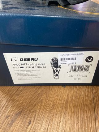 Zapatillas Osbru Ciclismo Negro talla 42