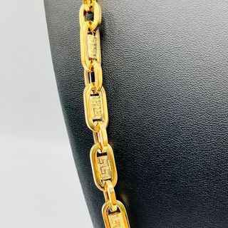 CADENA FORZADA GRECA, Hueca. Oro 18k