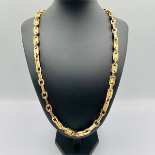 CADENA FORZADA GRECA, Hueca. Oro 18k