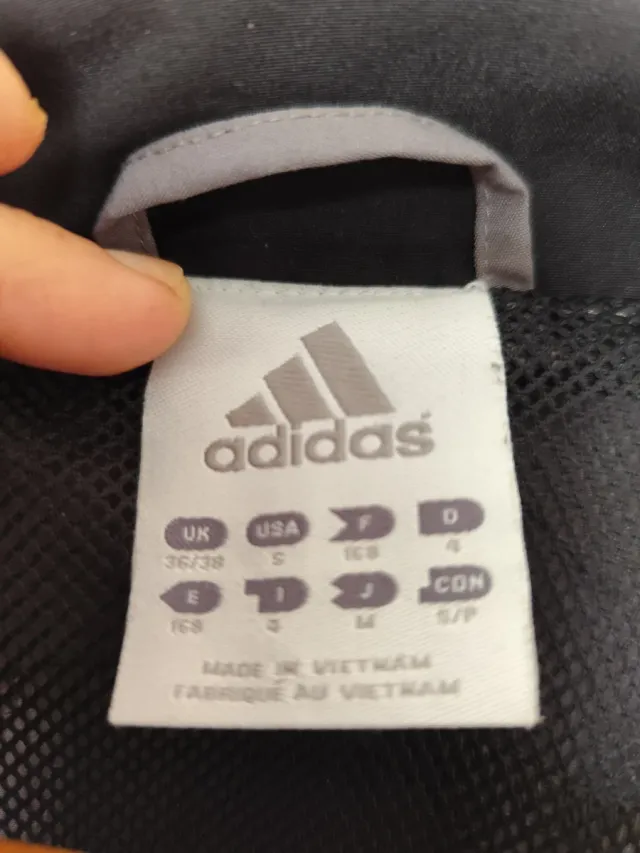 Chaqueta Adidas Vintage Gris y Negra