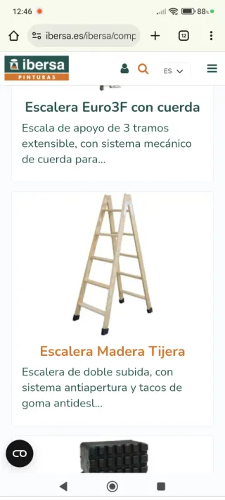 Escalera madera 5 peldaños