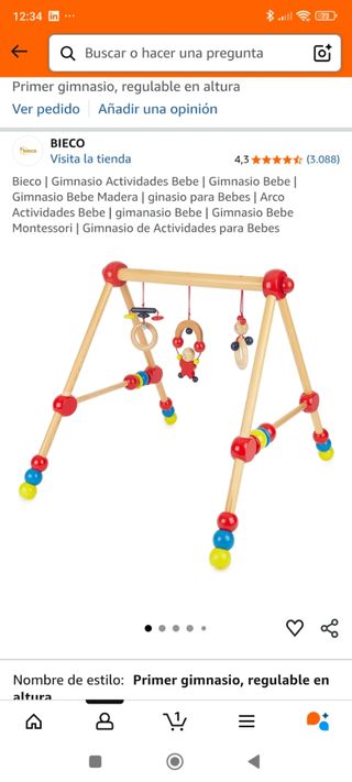 Gimnasio de bebé de madera