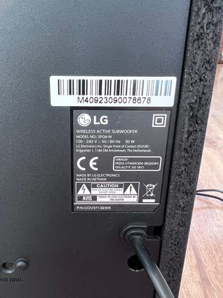 Barra de Sonido LG S60Q con Subwoofer