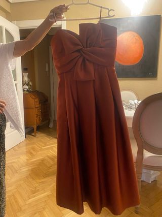 Vestido fiesta/coctel coral sin estrenar