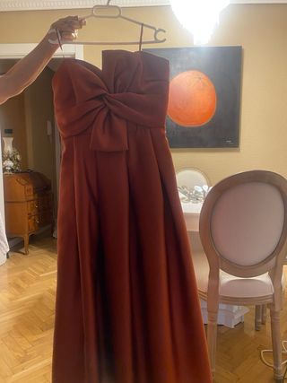 Vestido fiesta/coctel coral sin estrenar