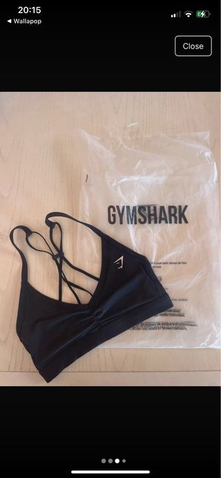 Gymshark Sujetador Deportivo Negro (talla XS)