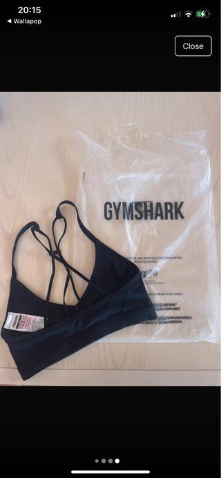 Gymshark Sujetador Deportivo Negro (talla XS)