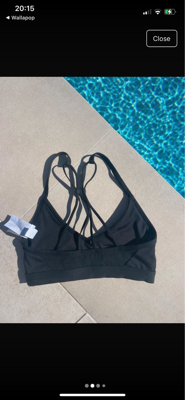 Gymshark Sujetador Deportivo Negro (talla XS)