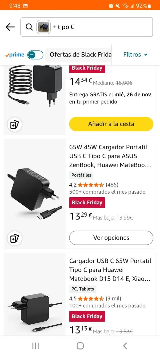 Cargador Portátil USB C 65W