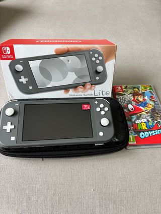 Nintendo Switch Lite Gris + Super Mario Odyssey
