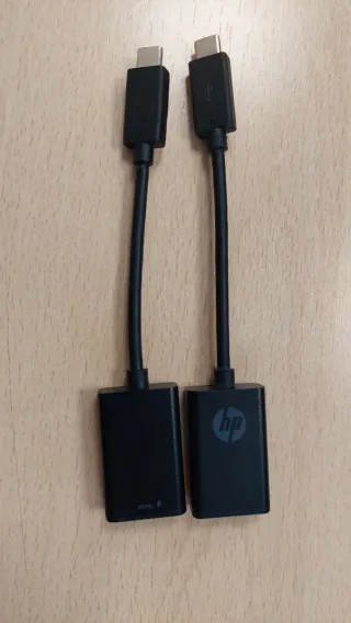 Adaptadores HP USB-C a USB 3.0 casi nuevos.