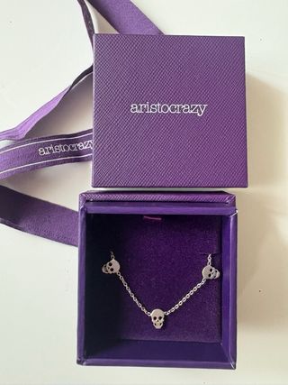 Pulsera Calaveras Aristocrazy Plata