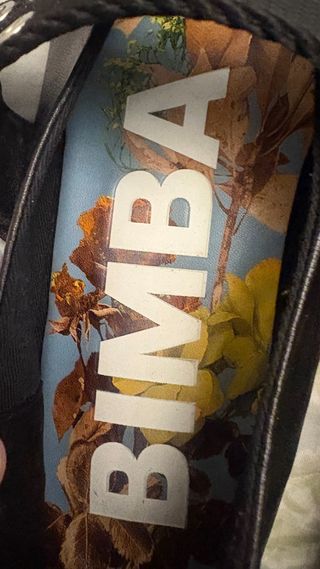 Bimba y Lola Bailarinas Negras Cuero Talla 38