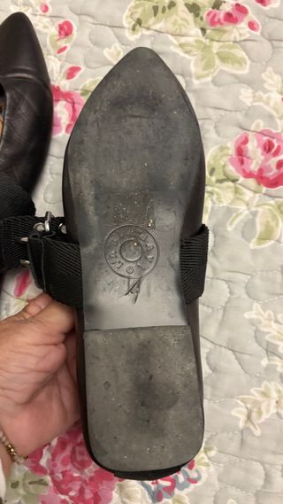 Bimba y Lola Bailarinas Negras Cuero Talla 38