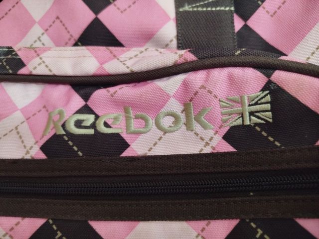 Mochila deportiva Reebok rosa y marrón