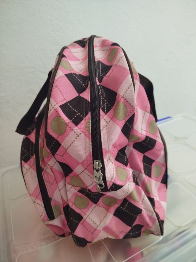 Mochila deportiva Reebok rosa y marrón