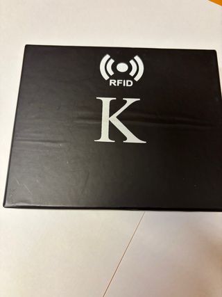 Cartera RFID de piel negra