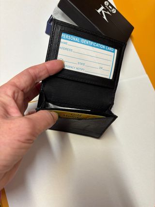 Cartera RFID de piel negra