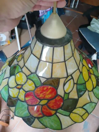 Lámpara Tiffany Cristal y Metal