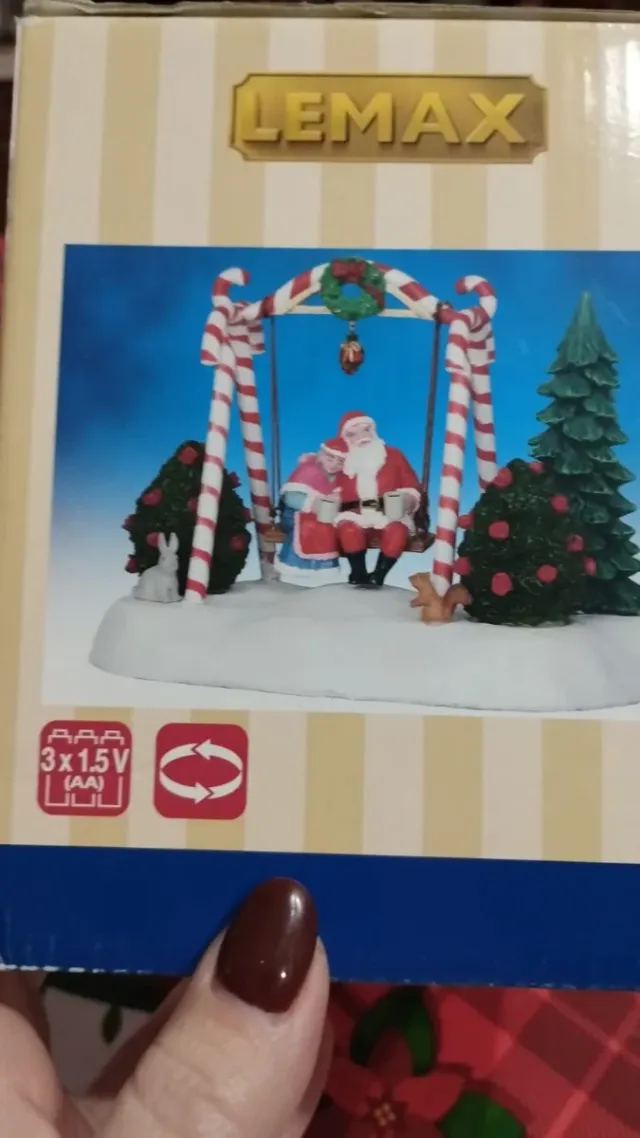 Paesaggio Natalizio Babbo Natale Bambina Lemax