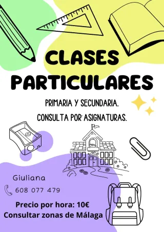 CLASES PARTICULARES PRIMARIA Y ESO