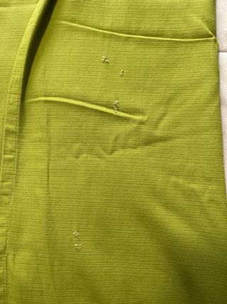 Cortinas verdes de tela