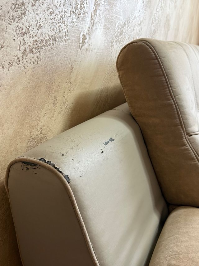 Divano letto angolare marrone/beige