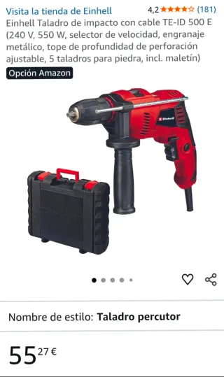 Taladro percutor Einhell TE-ID 500