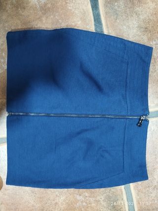 Falda mini azul talla S