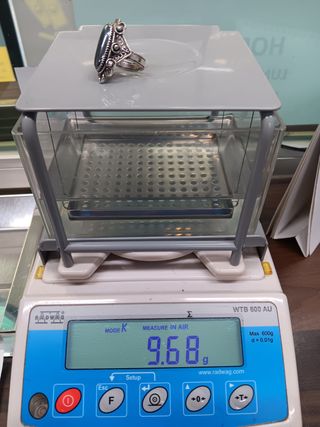 Anillo Plata con Piedra Negra Ovalada