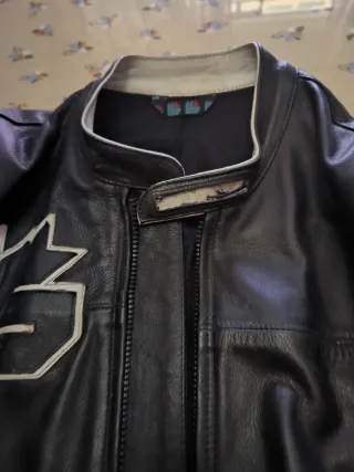 Mono de moto de cuero 2 piezas