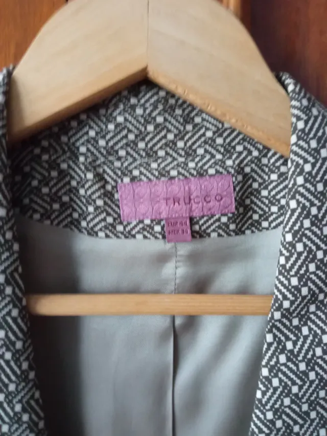 Blazer TRUCCO Talla XL Marrón/Caqui y Blanco