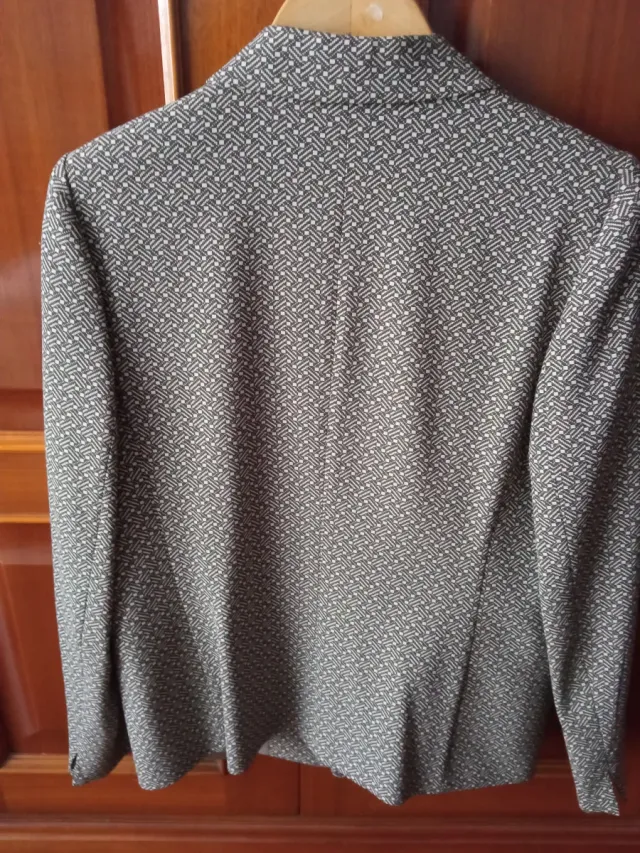 Blazer TRUCCO Talla XL Marrón/Caqui y Blanco