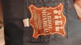 Cazadora cuero vintage negra