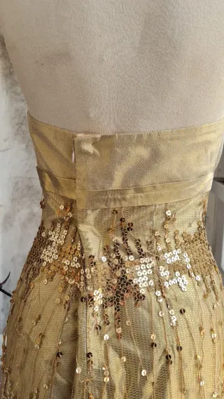 Vestido Fiesta Dorado Fin de Año
