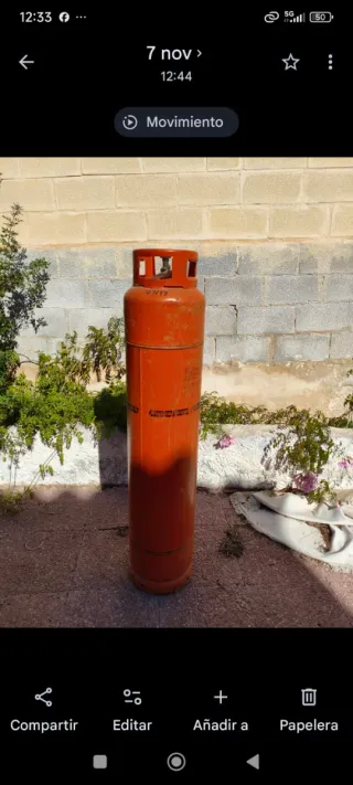 Botella industrial vacía