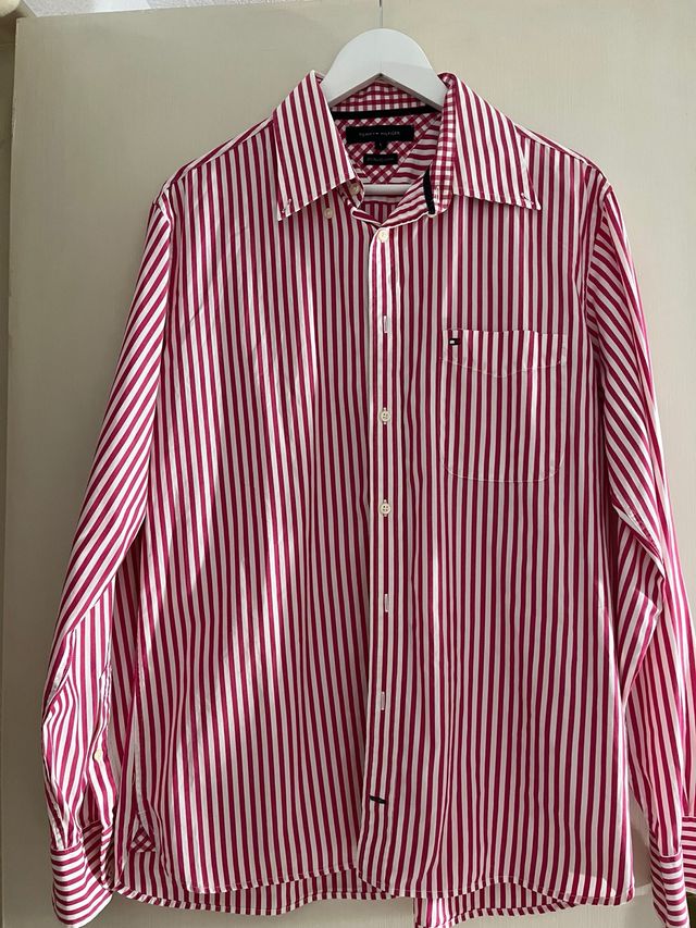 Camisa Tommy Hilfiger Rayas Rojas y Blancas