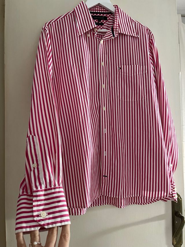 Camisa Tommy Hilfiger Rayas Rojas y Blancas