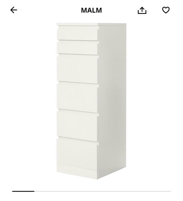 Cajonera IKEA Malm Blanca