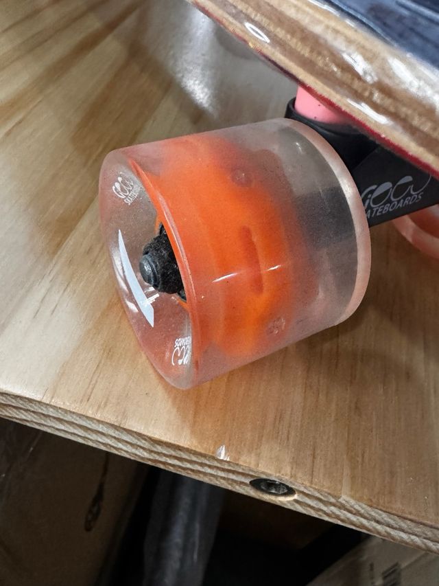 Skate Board Diseño Llamas Ruedas Naranjas - miniatura 2