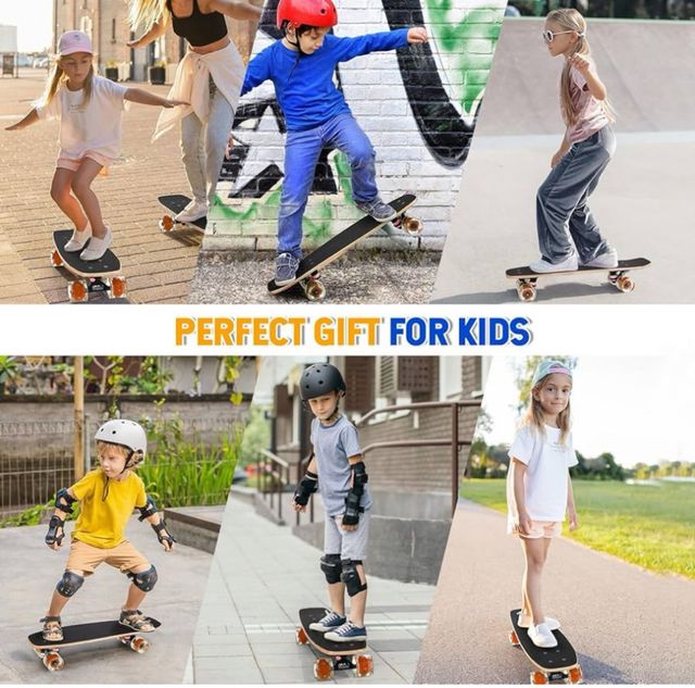 Skate Board Diseño Llamas Ruedas Naranjas - miniatura 6