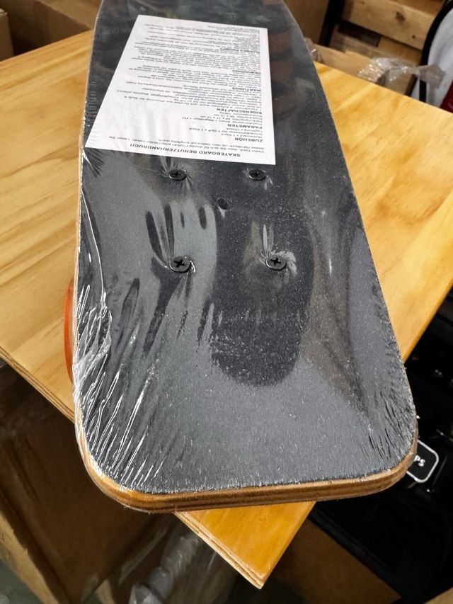 Skate Board Diseño Llamas Ruedas Naranjas - miniatura 7