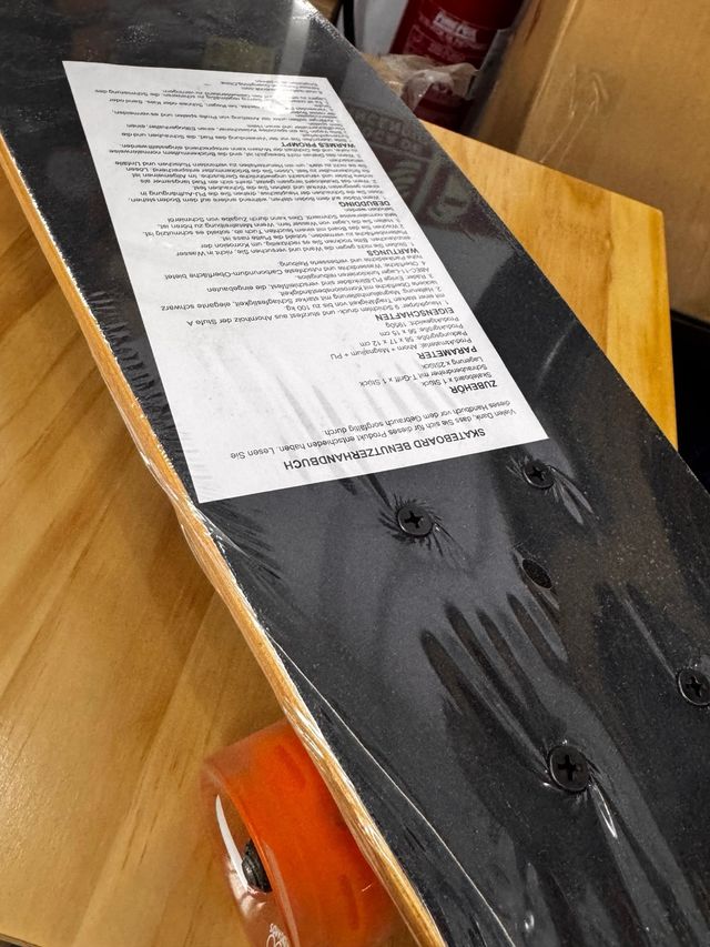 Skate Board Diseño Llamas Ruedas Naranjas - miniatura 9