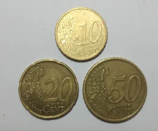 Tris monete 10-20-50 cent 1999 Finlandia