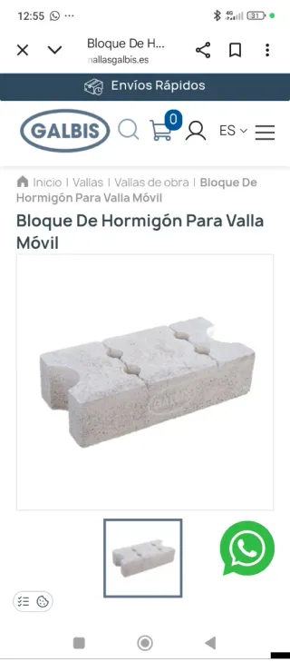 Vallas de obra y pesas